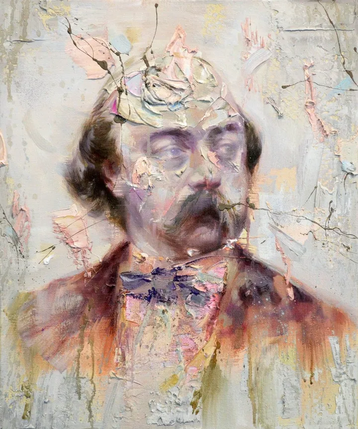 Gustave Flaubert II, artwork by Mathieu Laca