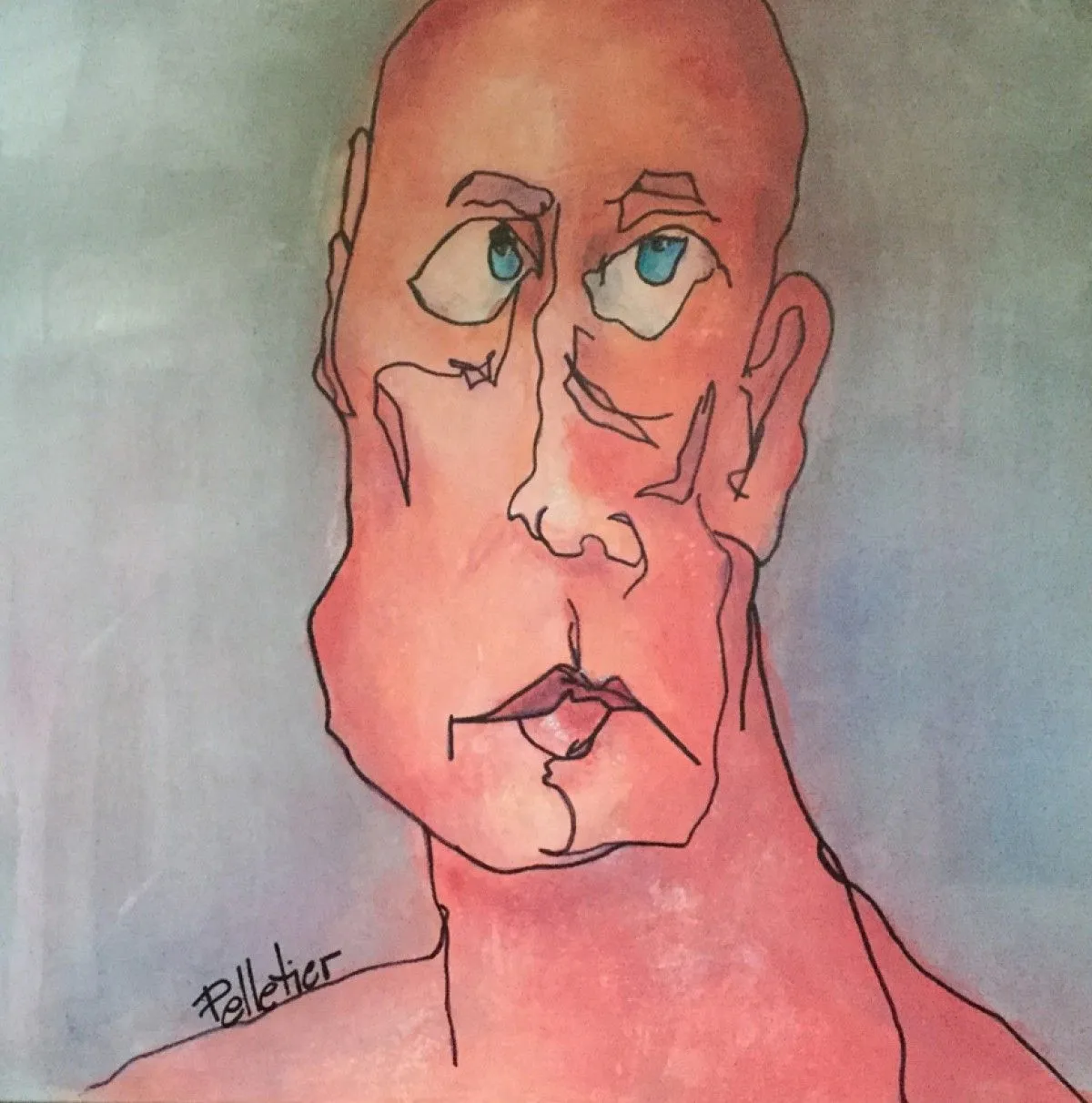 Homme rose (Série Perceptions), œuvre de Sylvie Pelletier