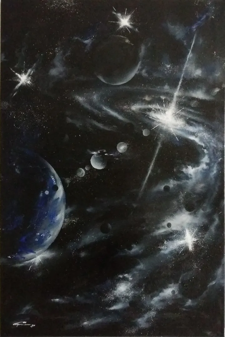 The coldness of the universe (90x60cm), artwork by Mirza Latifovic
