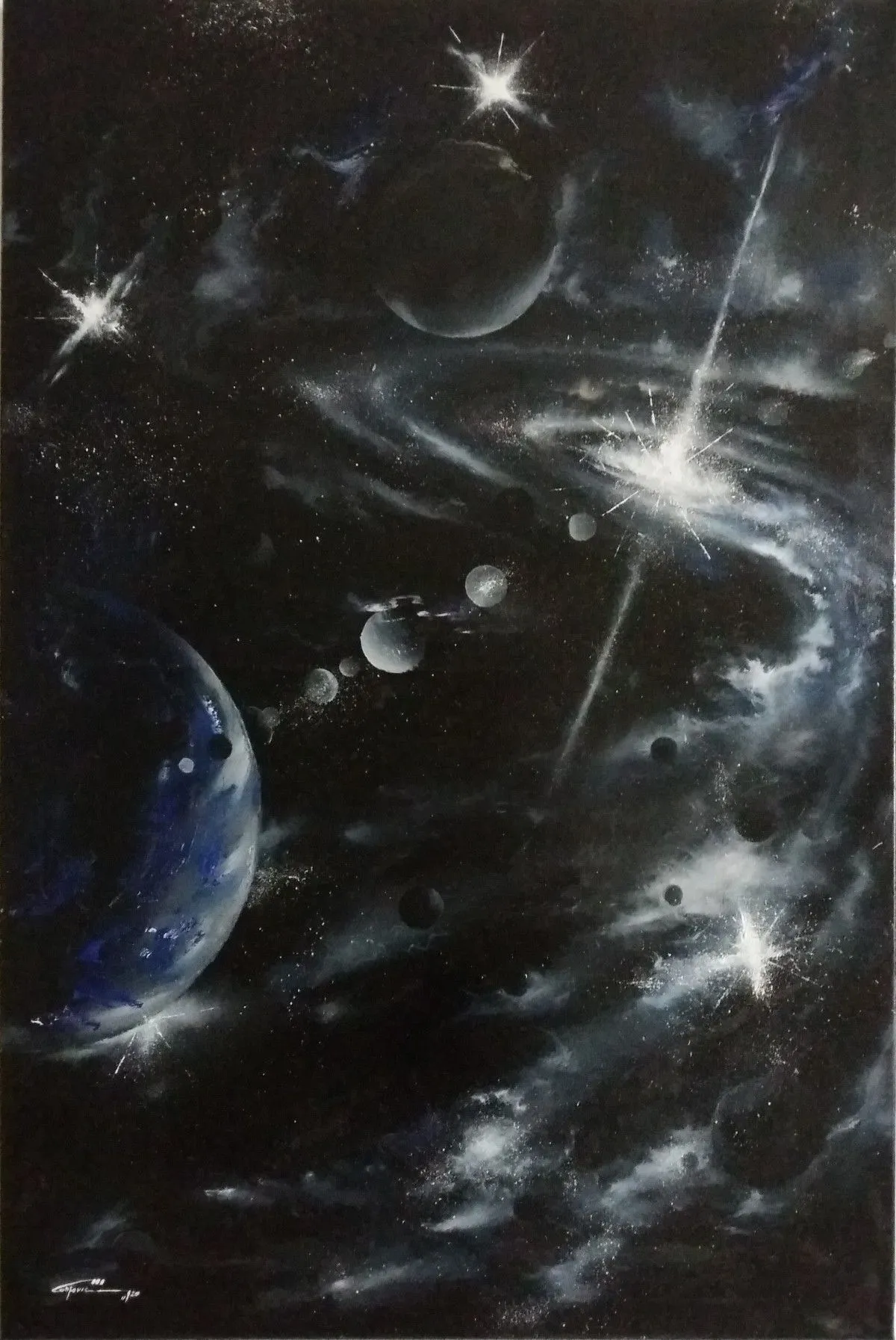 The coldness of the universe (90x60cm), artwork by Mirza Latifovic