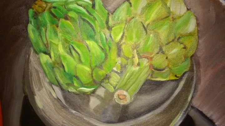 Alcachofas, artwork by Ligia Moya