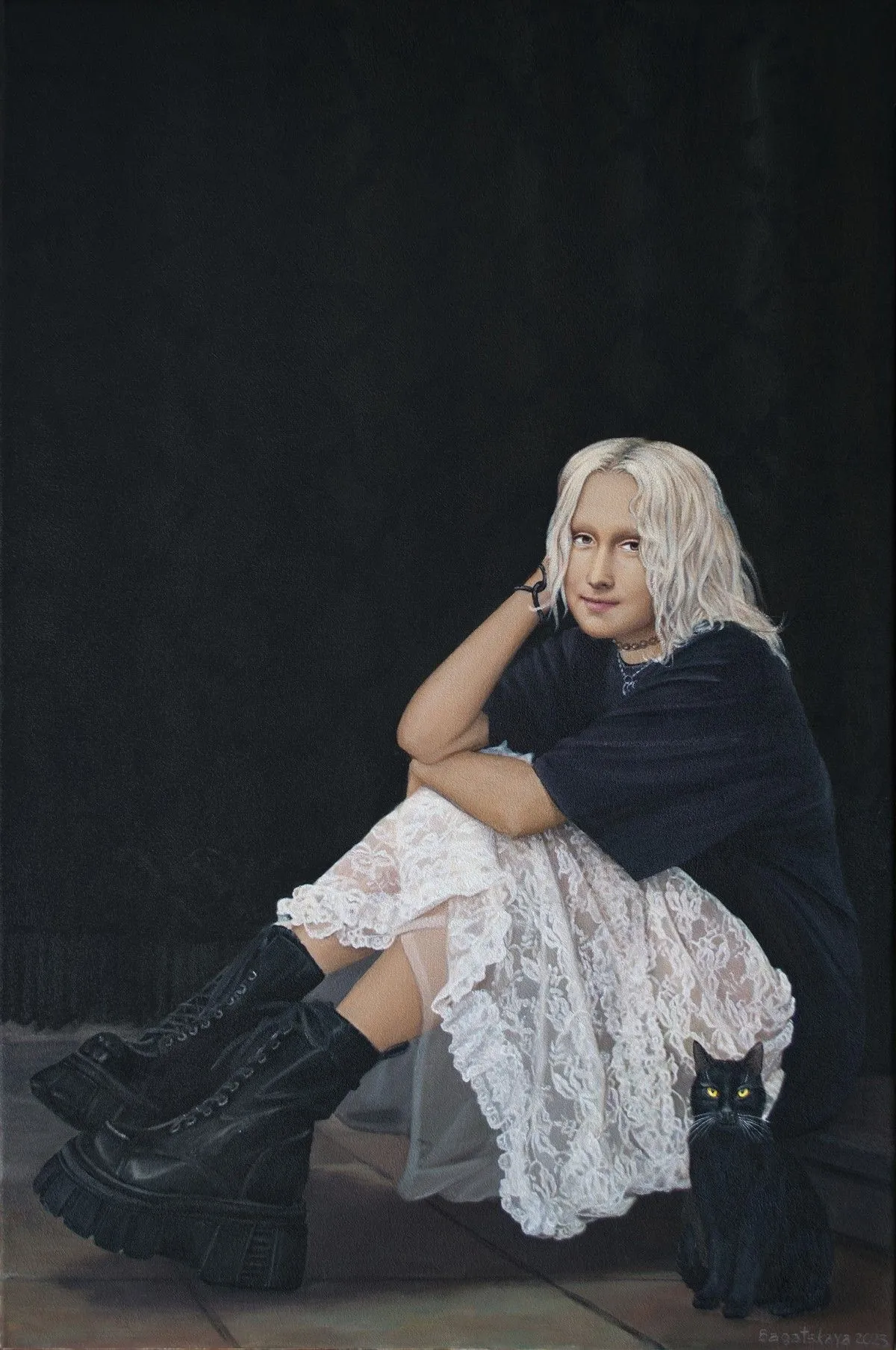 Contemporary portrait "Inside the Painting", artwork by Nataliya Bagatskaya