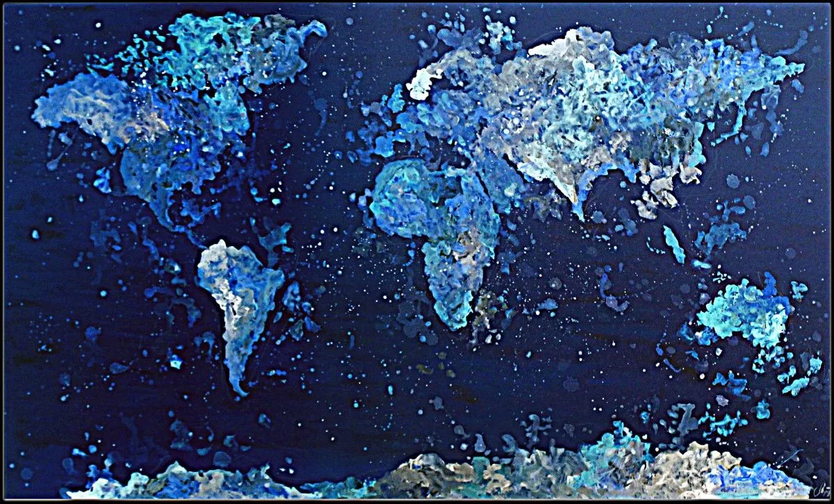 The blue world, artwork by Stephanie Künzli