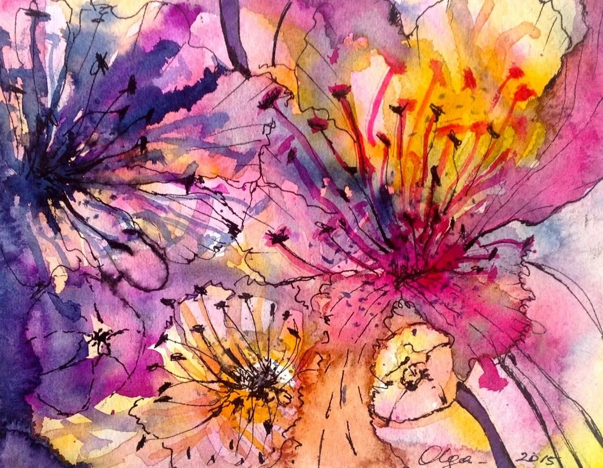 WINTER FLOWERS, œuvre de Olga Polstvin