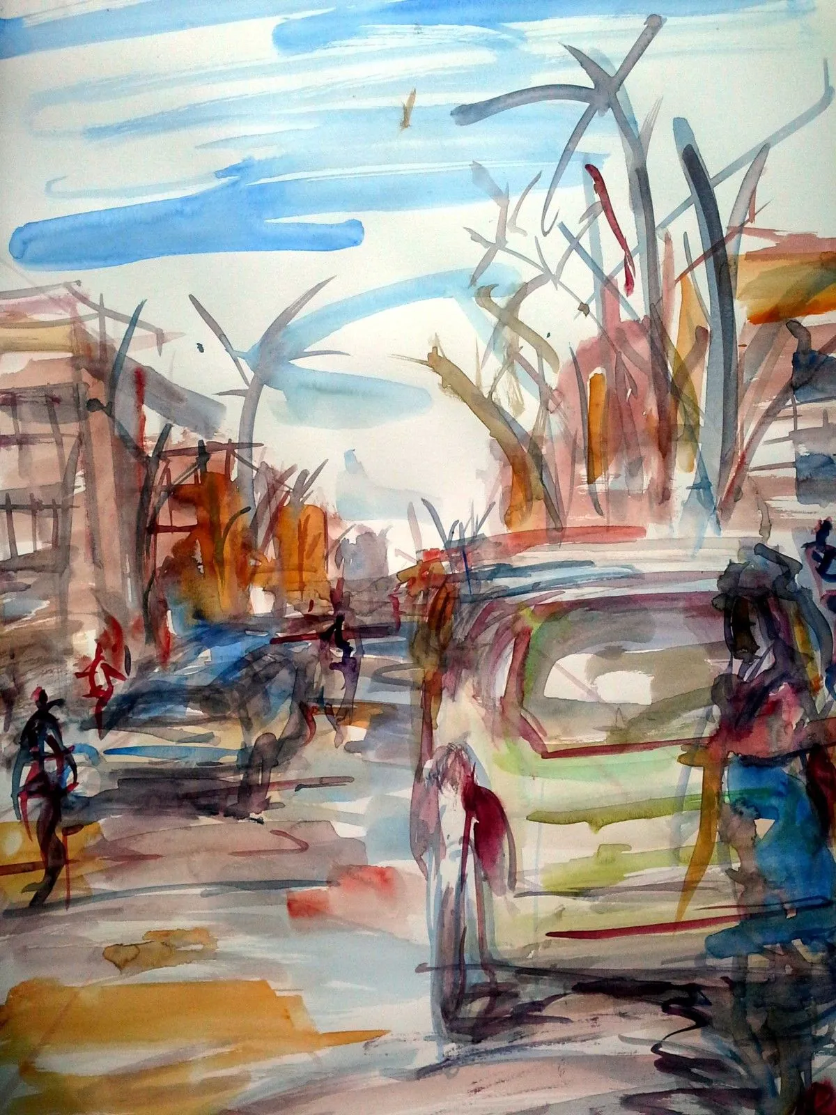 Shagabudinova street Almaty, artwork by Akpan Usoroh