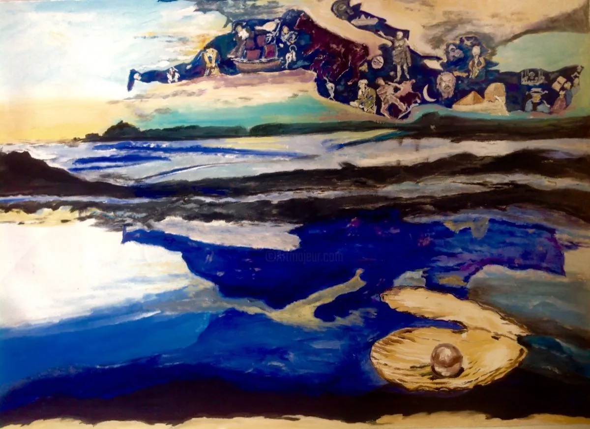 Mer Méditerranée , berceau des civilisations, œuvre de mohammed rachid IRAQI