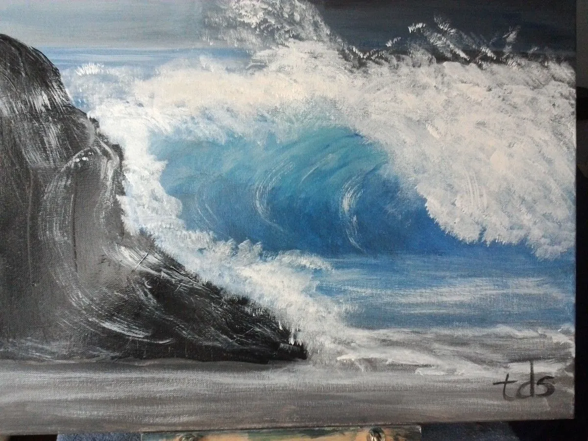 "Stormy Ocean" - SOLD!, œuvre de Taryn Simpson