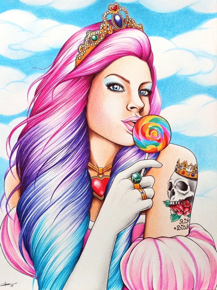 Pink Widow, œuvre de Grinh VU