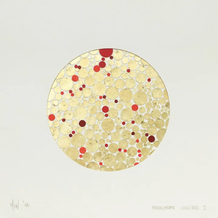 Composition in Red and Gold I, artwork by Mick Wout