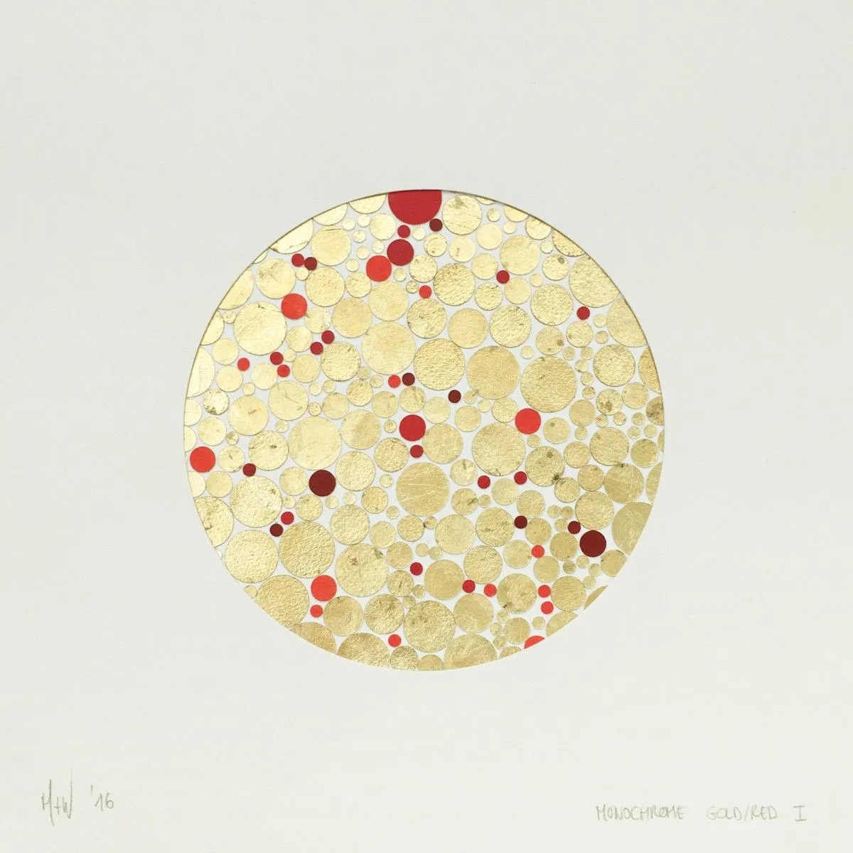Composition in Red and Gold I, œuvre de Mick Wout