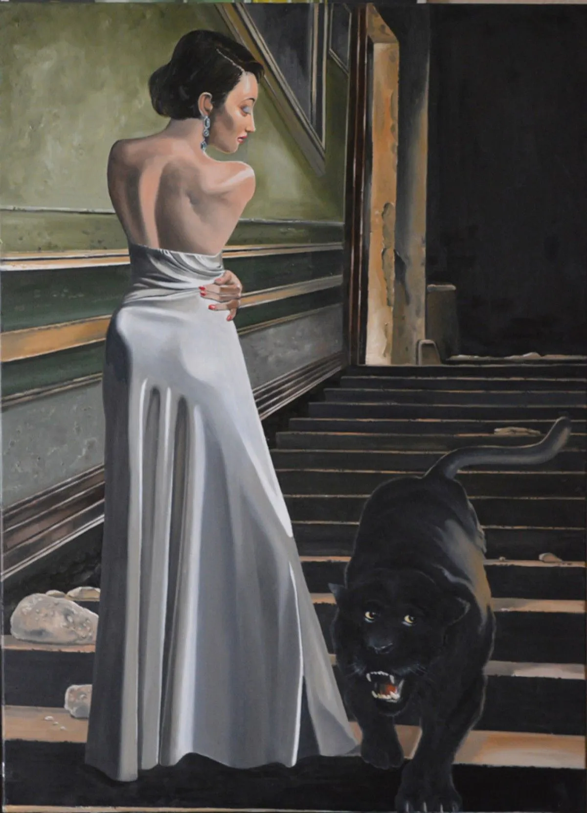 femme drapée, artwork by daniel moncla