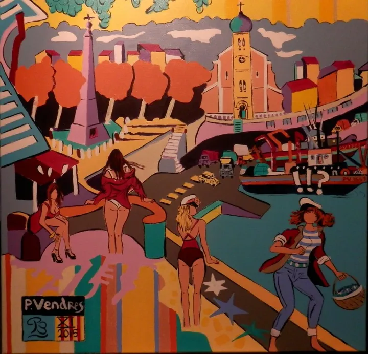 "Port Vendres", artwork by Patrick Bergès
