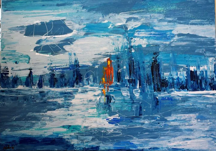 Disrupting the blue silence, œuvre de Magdalena Wozniak-Melissourgaki
