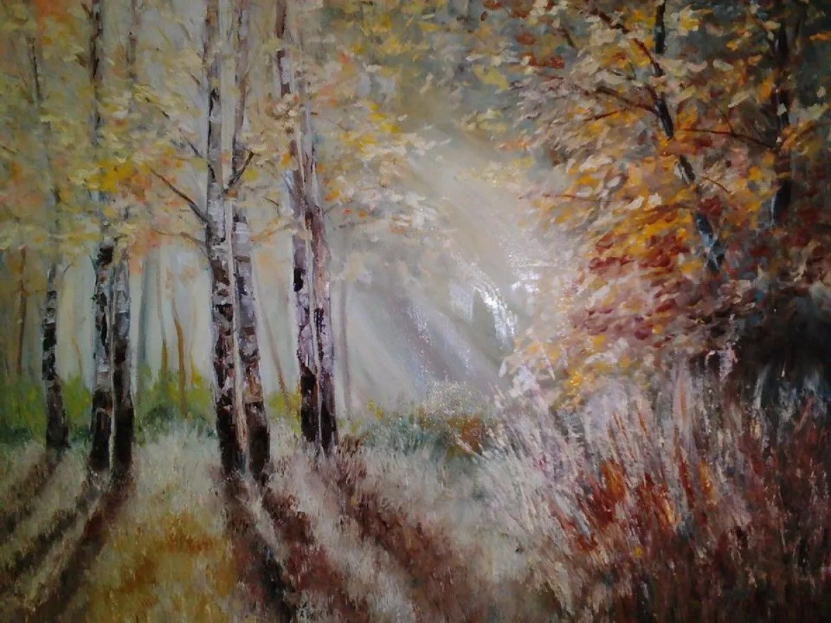 Autumn forest, artwork by Dimitrinka Kiranova