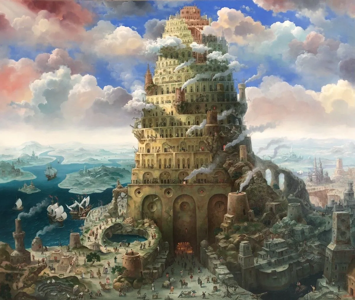 Tower of Babel., artwork by ????????? ?????????