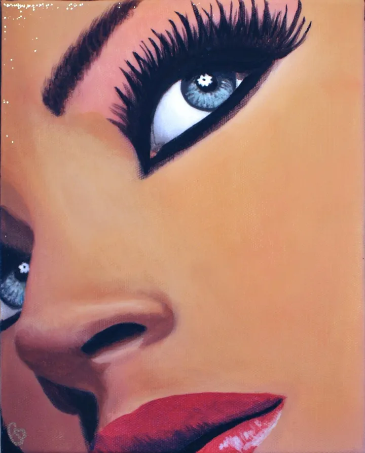 Visage féminin, œuvre de Artémo par Christine Bélanger