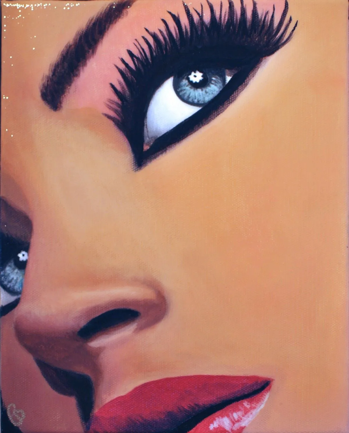 Visage féminin, artwork by Artémo par Christine Bélanger