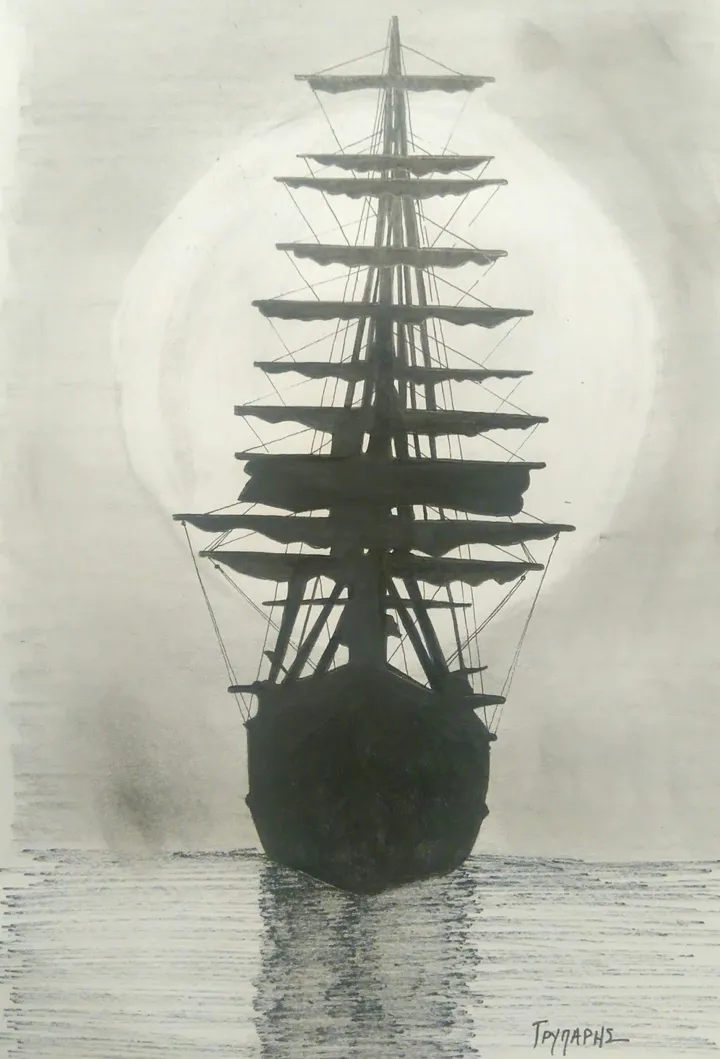 Under the moonlight, œuvre de DIMITRIS GRYPARIS