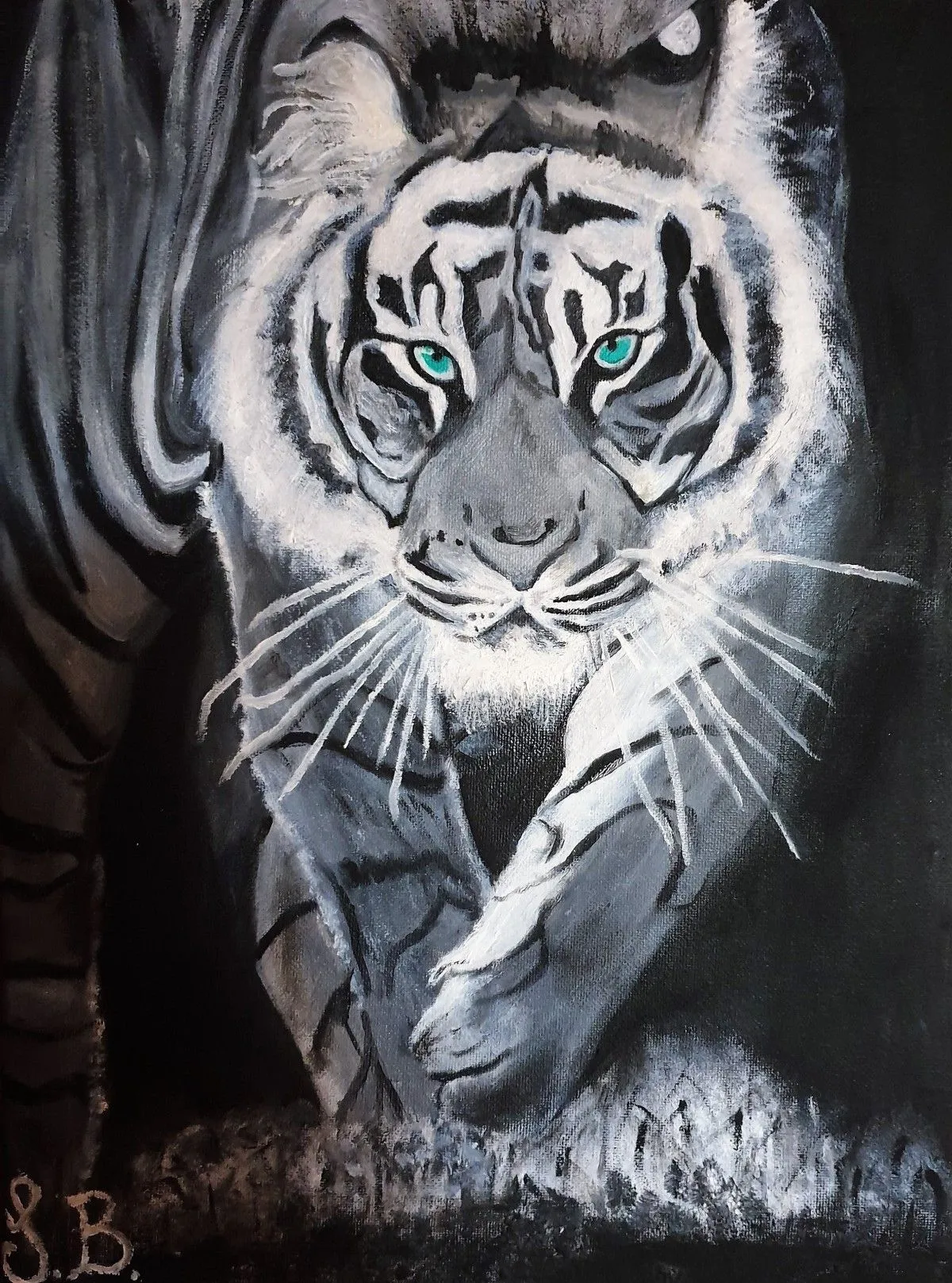 WHITE TIGER, artwork by Serena Bona