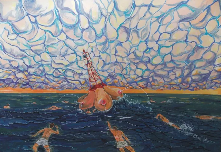 Sea buoy , or the calling of drives, artwork by Lazaro Hurtado