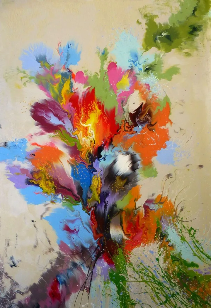 Abstract flowers, œuvre de IRINI KARPIKIOTI