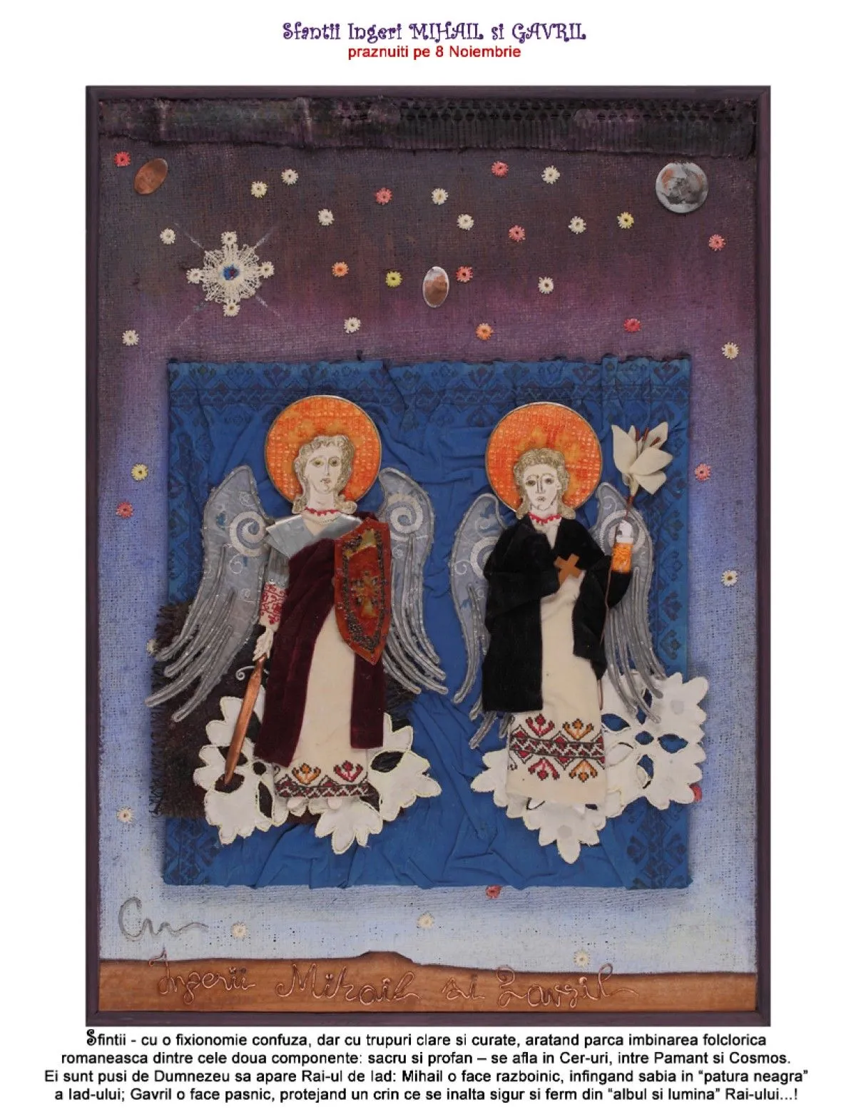Saint Angels Michael and Gabriel, artwork by Neculai Cociorva