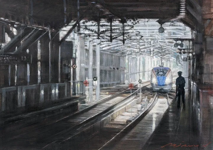 Japan High Speed Rail Station, artwork by Misure Nien