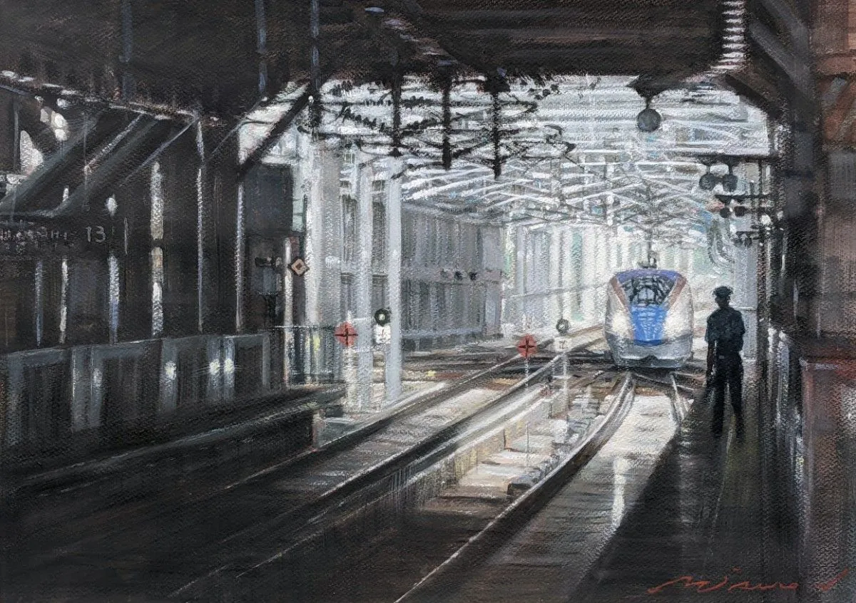 Japan High Speed Rail Station, artwork by Misure Nien
