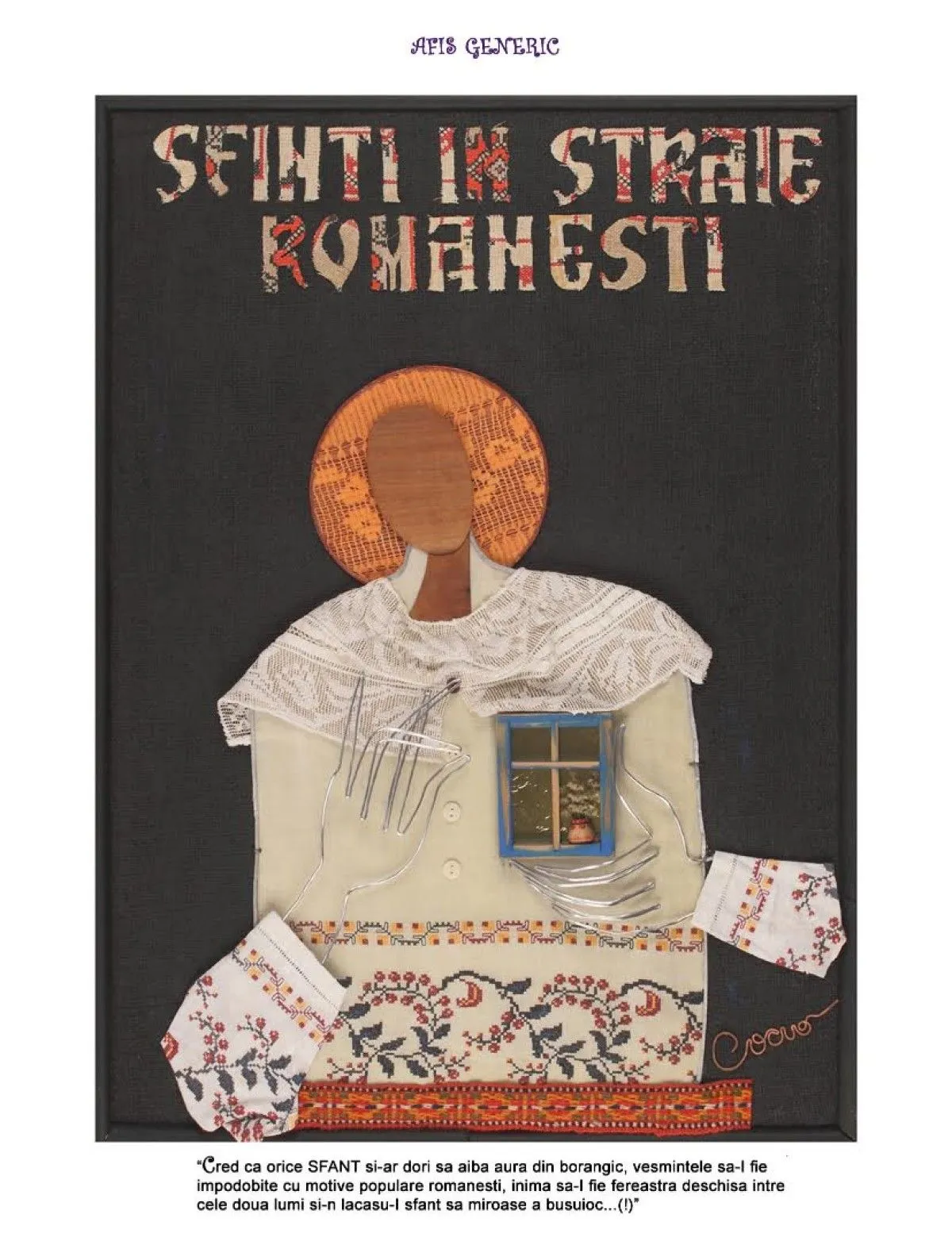 “Icons in Romanian clothes”, œuvre de Neculai Cociorva