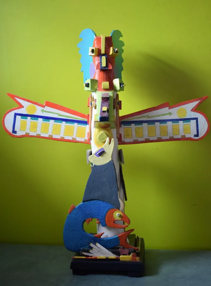 Spirit totem, artwork by Denis Roucau