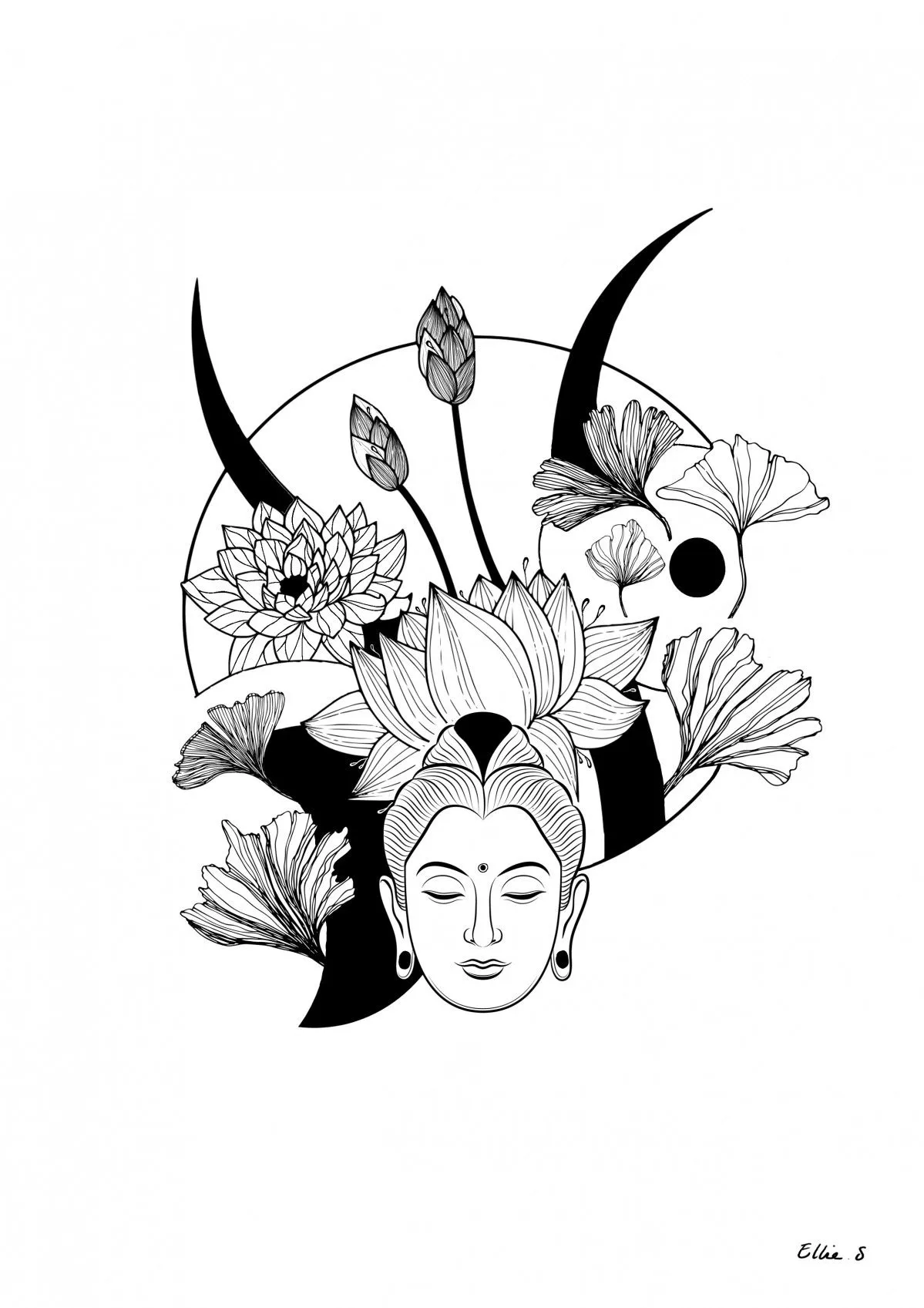 '' méditation '', artwork by Ellie Spies