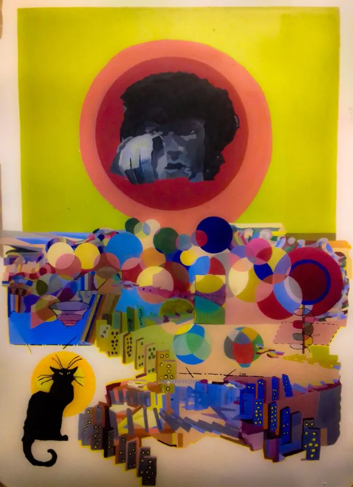syd barrett, artwork by Salo paz
