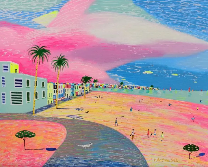 The Sun Shines Brighter In California, artwork by Katrina Avotina