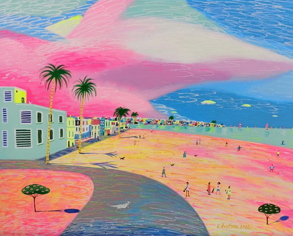 The Sun Shines Brighter In California, artwork by Katrina Avotina