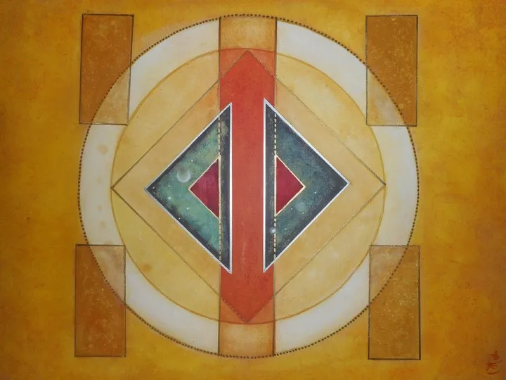 Pyramides inversées, œuvre de Andreas Lucky Alfred