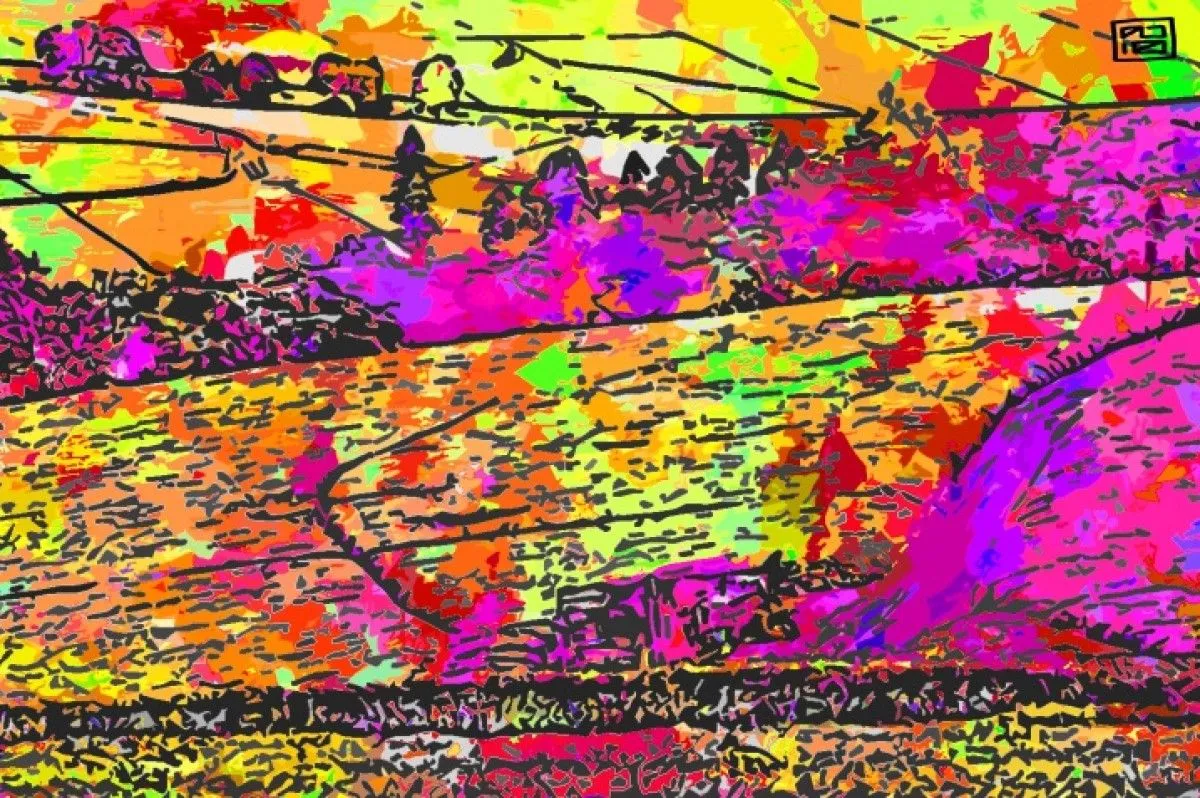 Tea Plantation, artwork by Anton Omondi