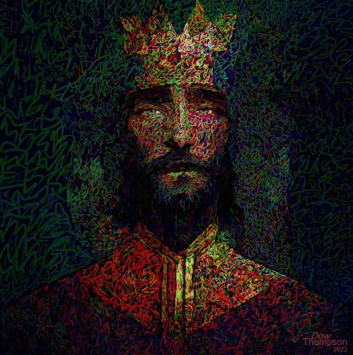 Jesus, Kings of kings, artwork by Dow Thompson
