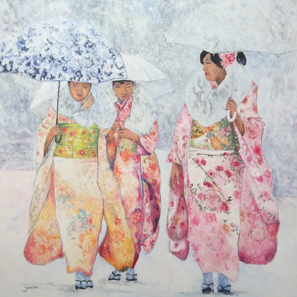 Mémoire de Geishas, artwork by Jeanlouis Garcin