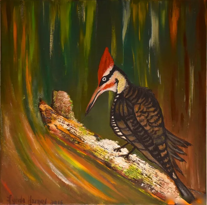 105- L'univers du pic-bois, œuvre de Lynda Hamel