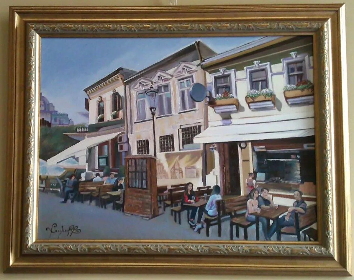 Franceza st. Old Centrum Bucharest, œuvre de Luminita Feodoroff