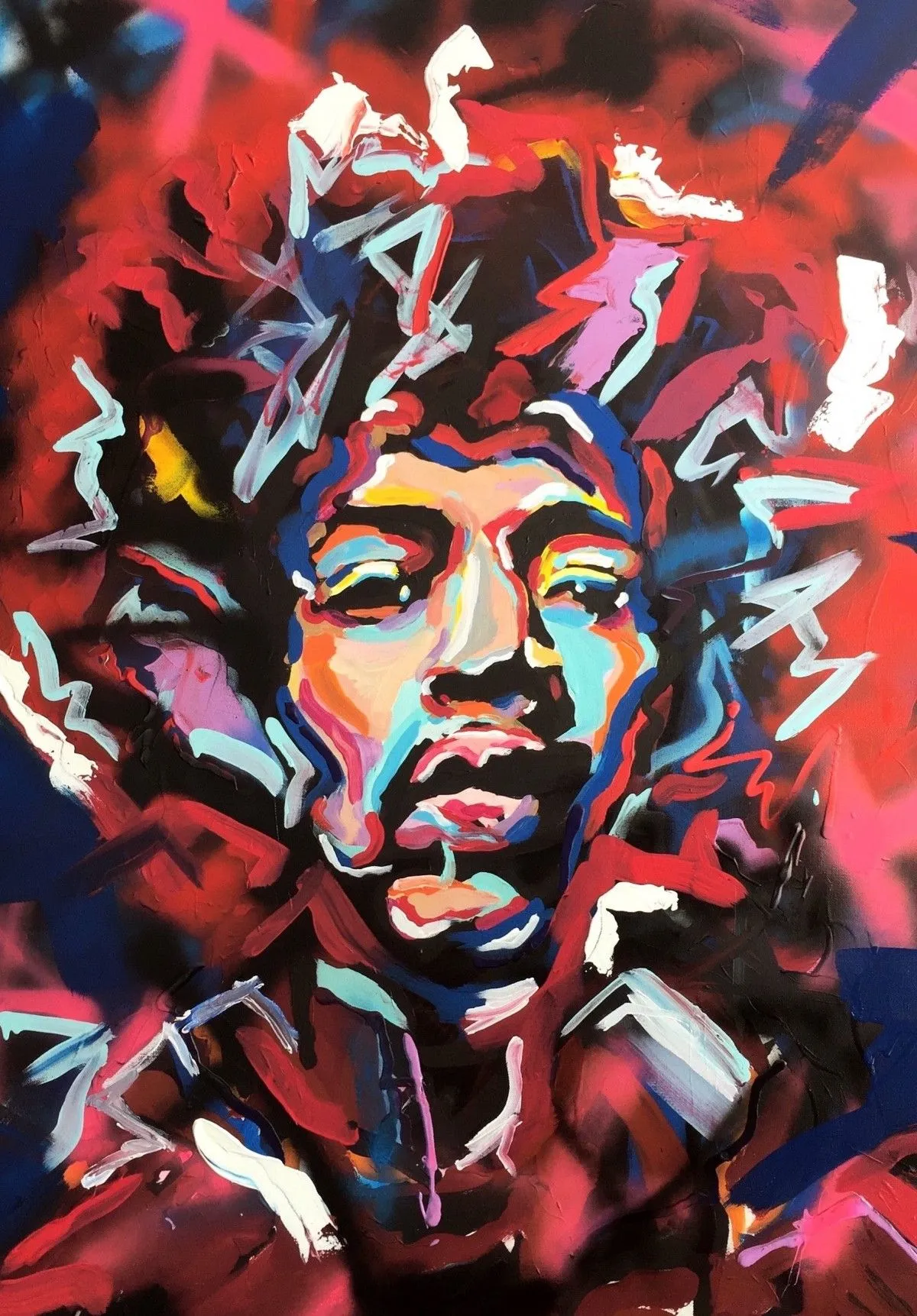 Jimi Hendrix, œuvre de Stéfanie Kearns