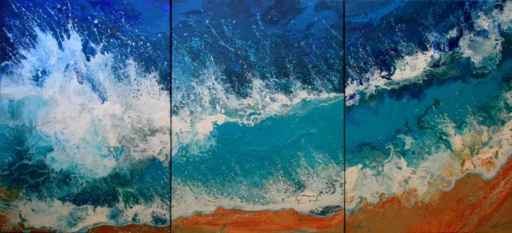 SEA TRIPTYCH, artwork by IRINI KARPIKIOTI