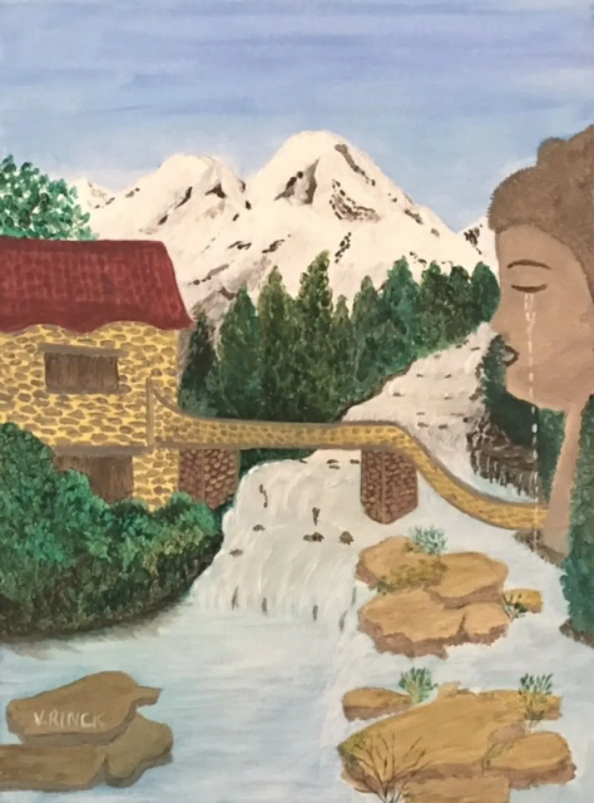 pleurs, œuvre de Viviane RINCK