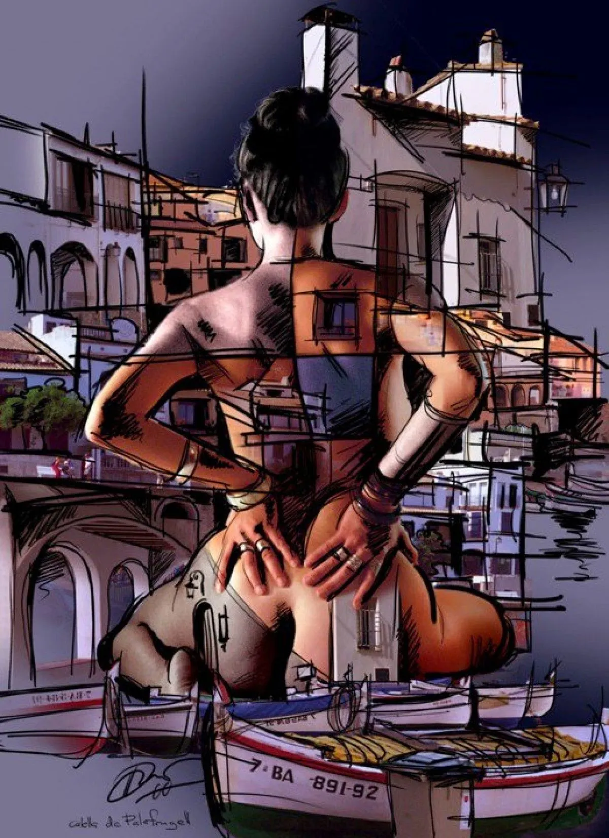 Calella de Palafrugell. Girlography series., œuvre de Dmitry Puzyrev