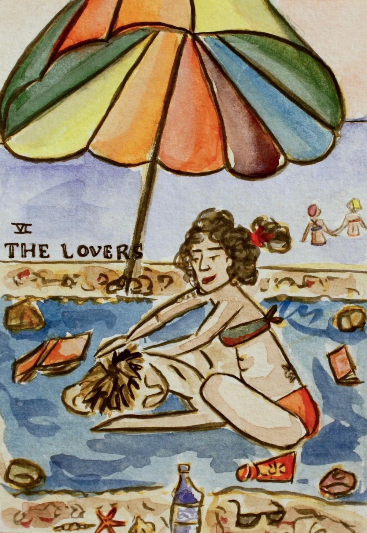 The lovers, artwork by Odette Kougea