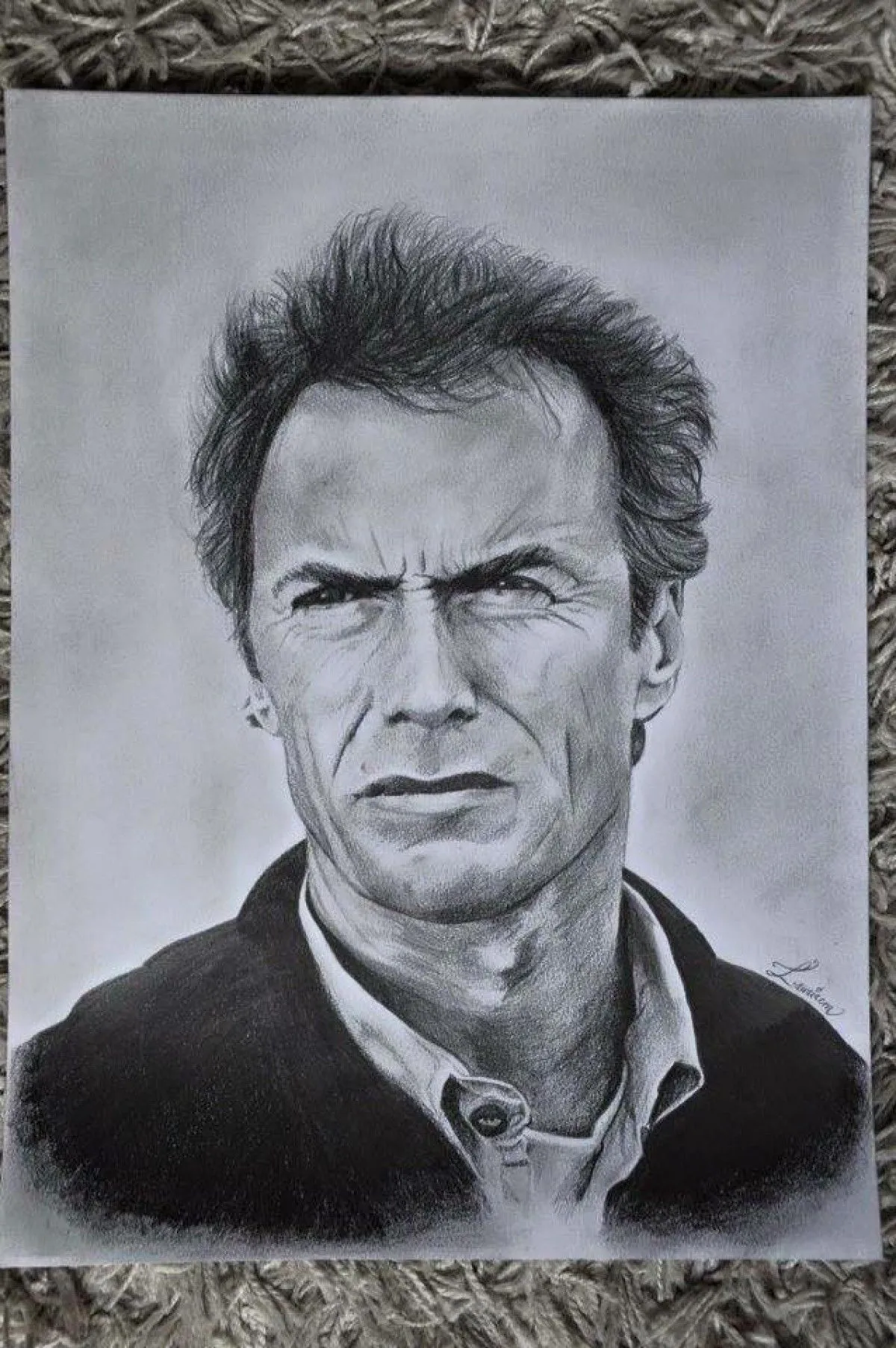 Clint Eastwood, artwork by Laurine Burlion