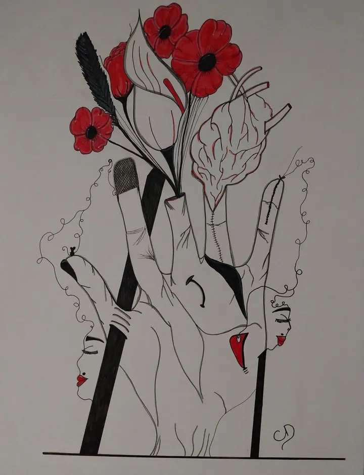 Ce qui fleurit en silence, artwork by Christine Doucet