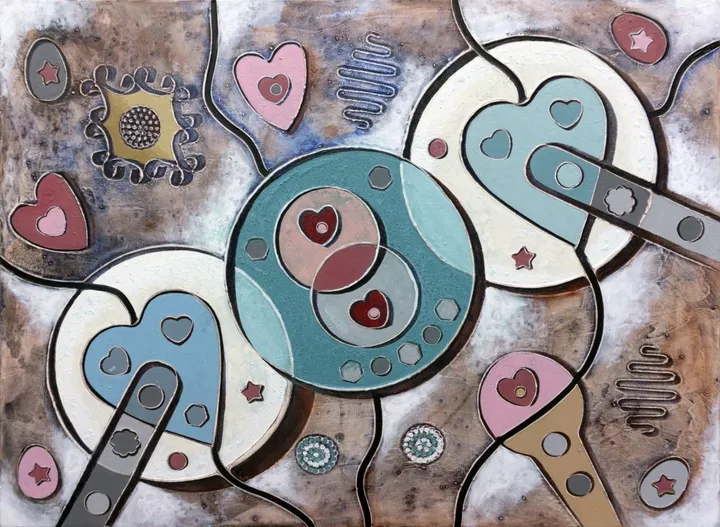 Gli amori, artwork by Andrea Benetti