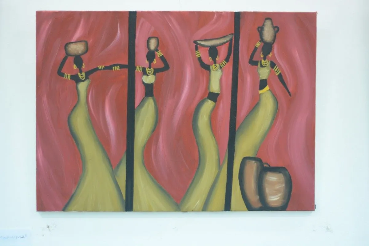 Saouth Africa dancers, artwork by Nada Sherif