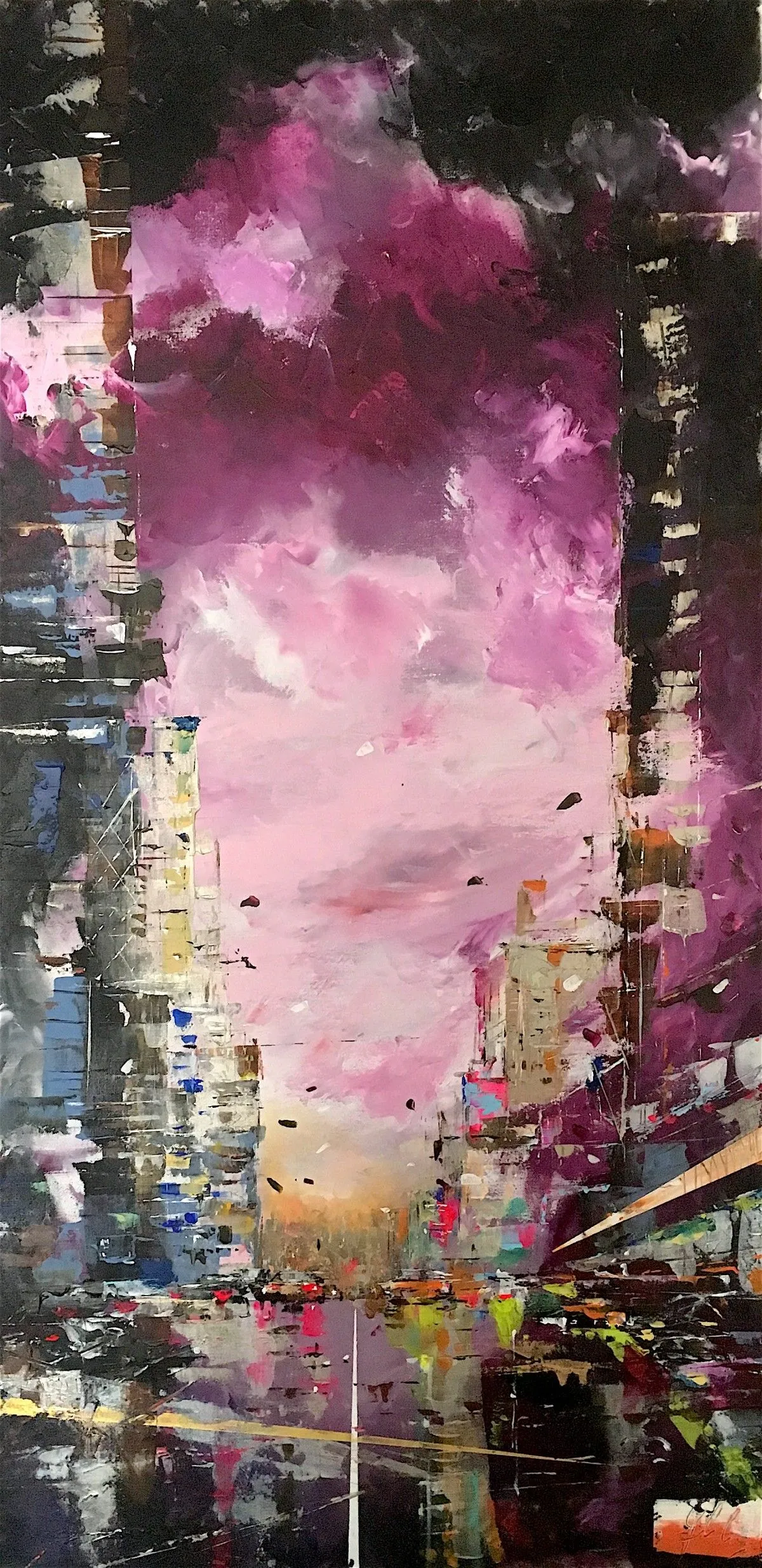 La ville en rose, œuvre de Georges Cabot
